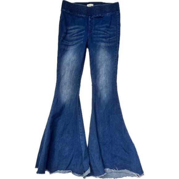 Turquoise Haven Denim - Turquoise Haven Pull On Trumpet Flare Jeans Size Medium